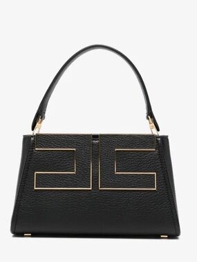 Elisabetta Franchi logo-plaque pebbled-effect bag